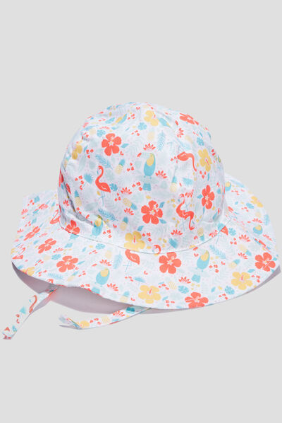 Chapeau blanc bébé fille