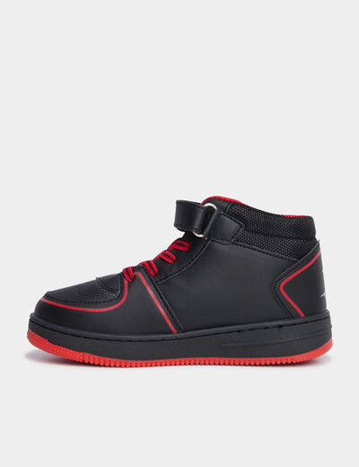 Baskets montantes lumineuses Spider-Man noir garçon