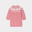 Ensemble robe tricot et collants vieux rose bébé fille