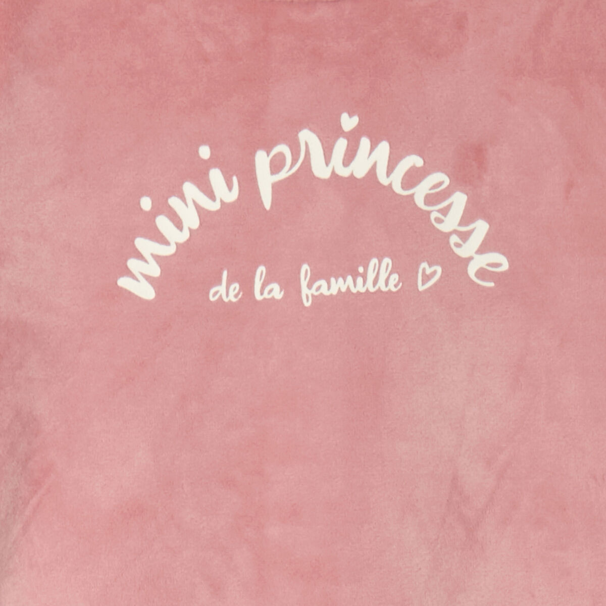 Dors-bien effet velours manches longues vieux rose bébé fille