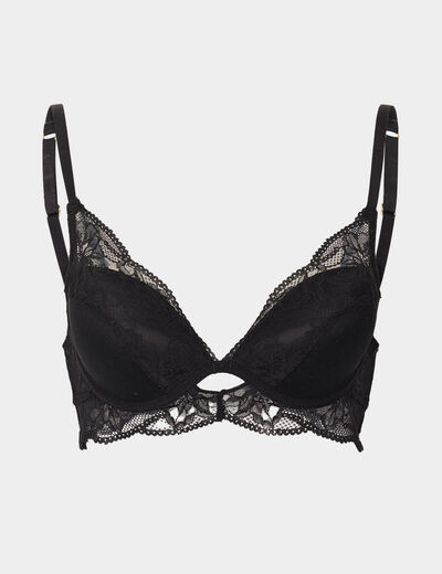 Soutien-gorge triangle paddé dentelle noir femme