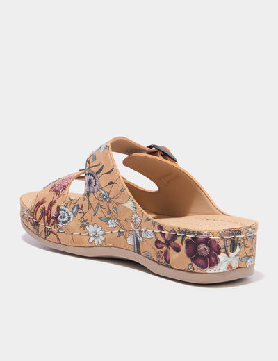 Mules avec boucles marron femme