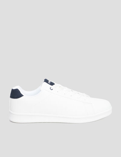 Tennis basses à lacets blanc homme