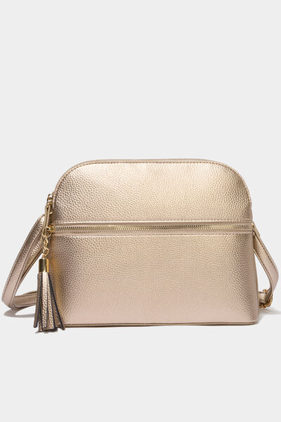 Sac en bandouli&egrave;re couleur or femme