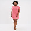 Chemise de nuit manches courtes rouge femme grande taille