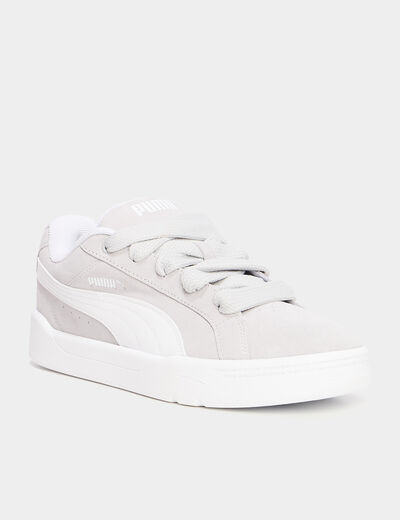 Tennis basses &agrave; lacets Puma gris homme