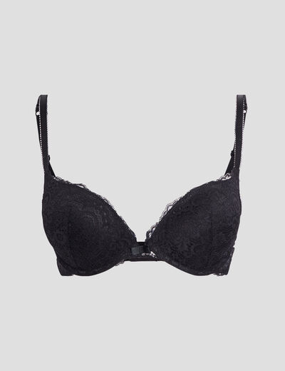 Soutien-gorge maxi push-up dentelle noir femme