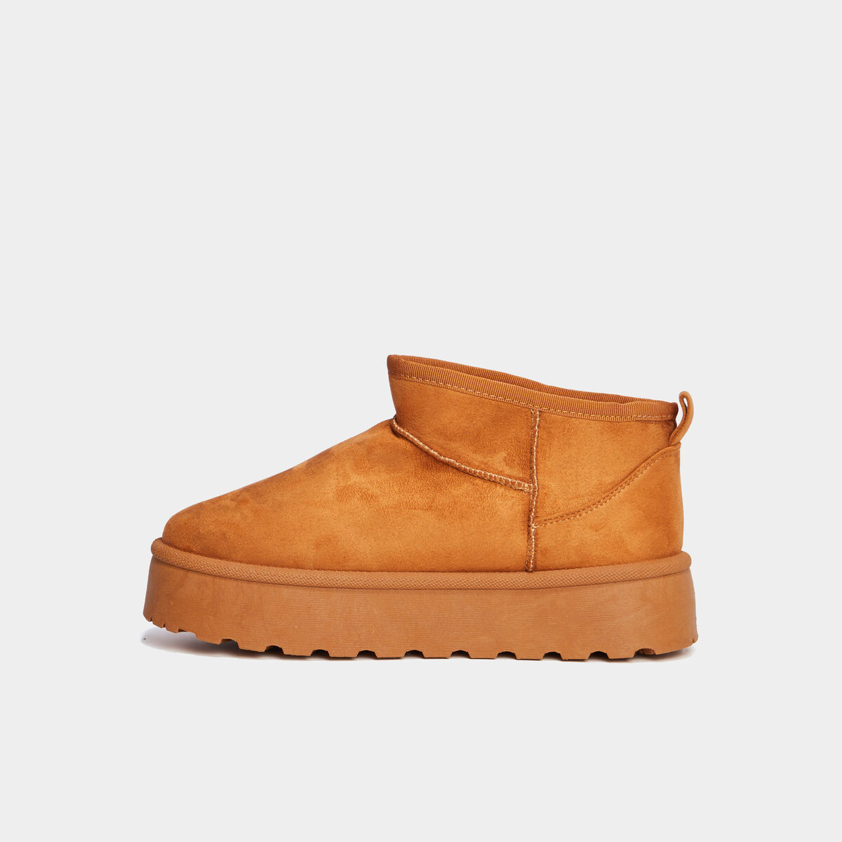 Bottines compensées fourrées Creeks marron femme