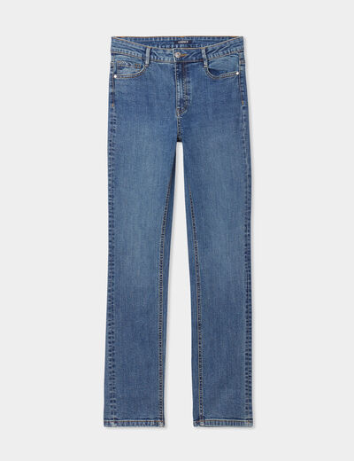 Jeans regular 5 poches coton denim dirty femme