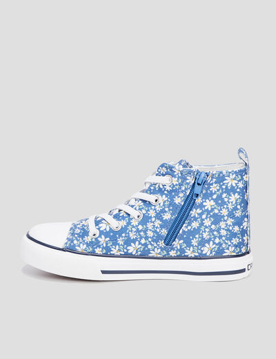 Tennis montantes en toile Creeks bleu fille