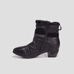Bottines plissées noir femme