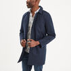 Parka longue boutonnée Creeks bleu marine homme