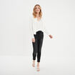 Jeans skinny 7/8ème denim noir femme