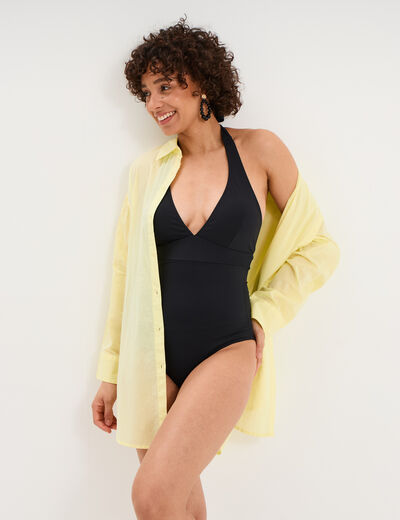 Maillot de bain une pi&egrave;ce gainant noir femme