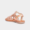 Sandales aspect croco brides irisées couleur argent fille