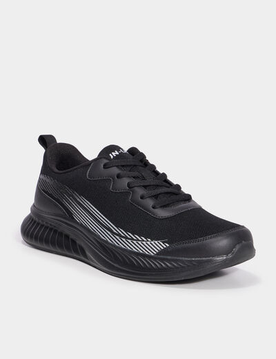Baskets running à scratchs noir homme