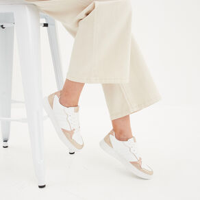 Tennis basses à lacets Creeks rose femme