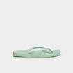 Tongs vert pastel femme