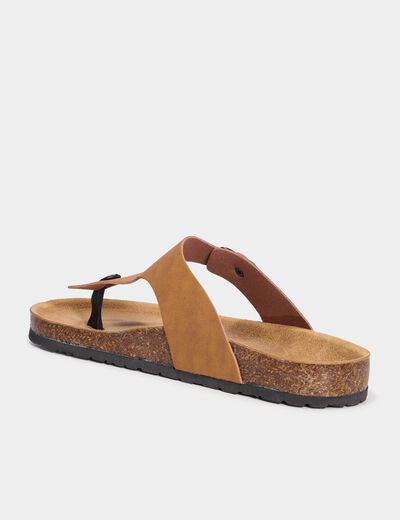 Mules avec boucles marron clair homme