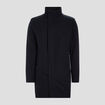 Manteau mi-long col montant bleu marine homme
