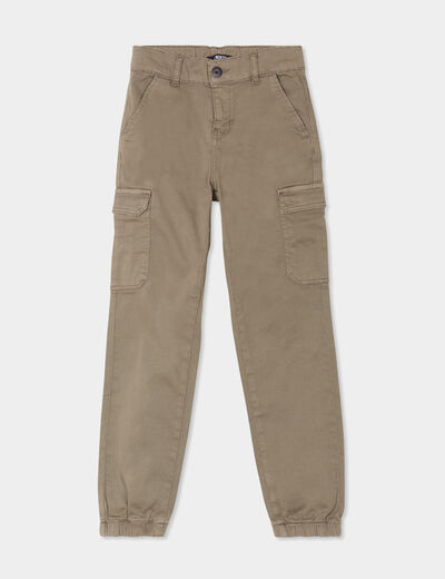 Pantalon battle coton Liberto vert kaki fille
