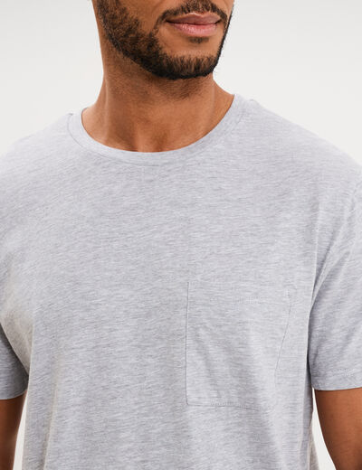 Ensemble pyjama short et t-shirt coton gris clair homme