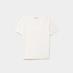 T-shirt fluide col en V manches courtes blanc femme