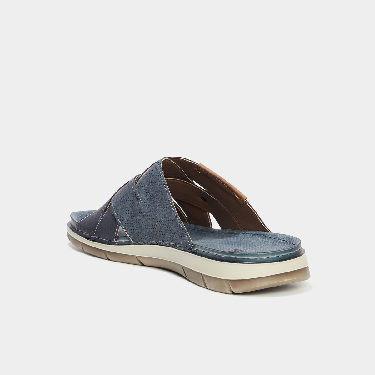 Mules brides croisées bleu homme