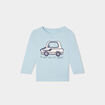 T-shirt manches longues coton bleu ciel bébé garçon