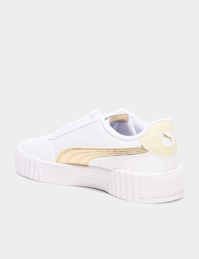 Tennis basses &agrave; lacets Carina 3.0 Puma jaune or femme