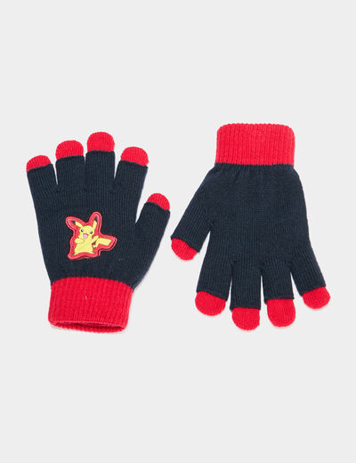 Gants effet 2-en-1 Pok&eacute;mon Pikachu bleu marine gar&ccedil;on
