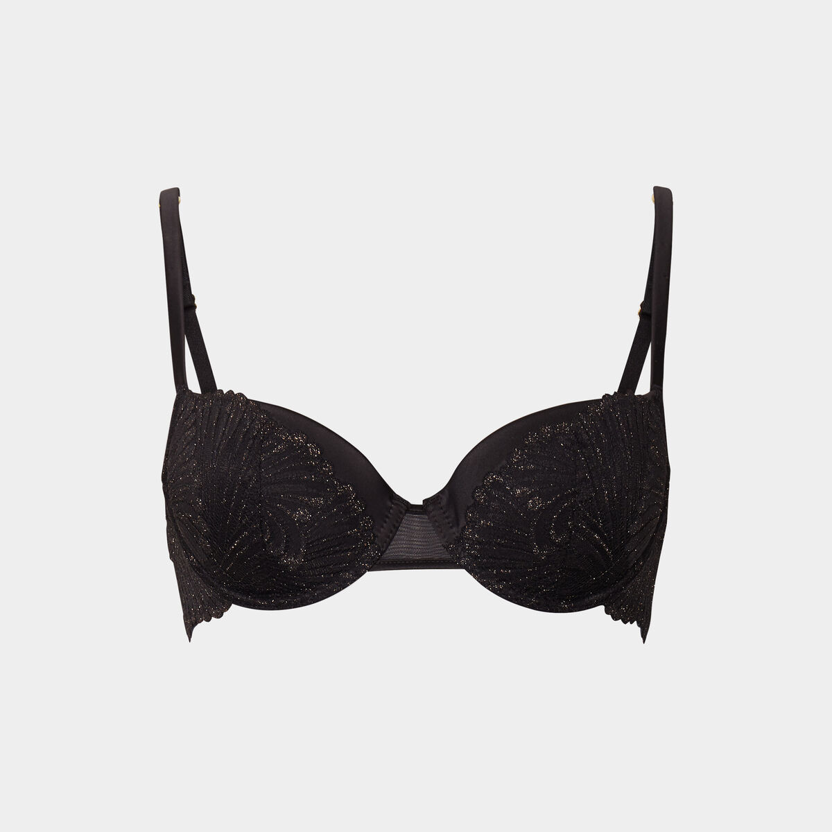Soutien-gorge corbeille paddé dentelle noir femme