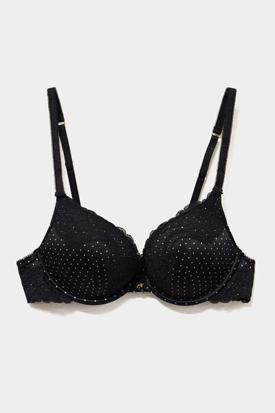 Soutien-gorge maxi push-up dentelle noir femme