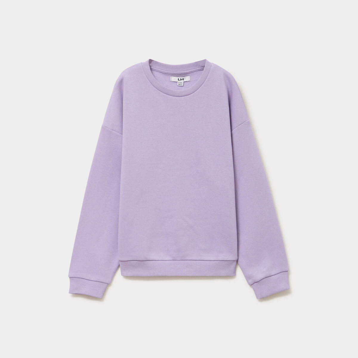 Sweat col rond manches longues mauve fille