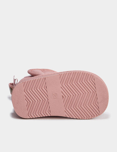 Bottines avec noeuds Creeks rose b&eacute;b&eacute; fille