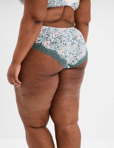 Shorty microfibre vert turquoise femme grande taille