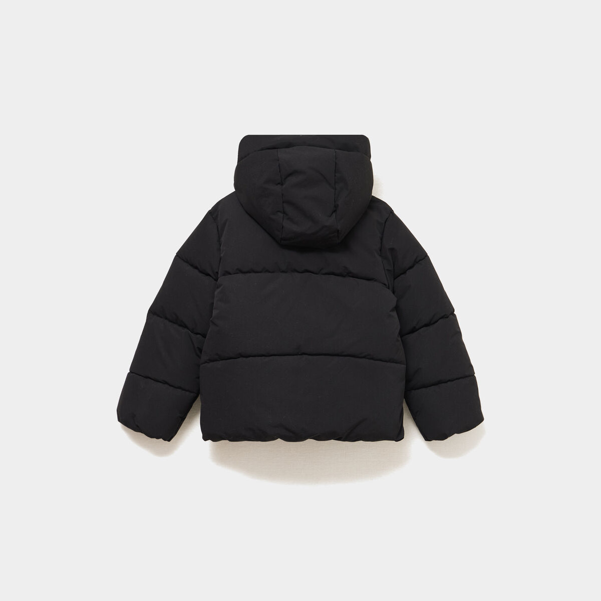 Doudoune chaude &agrave; capuche noir fille