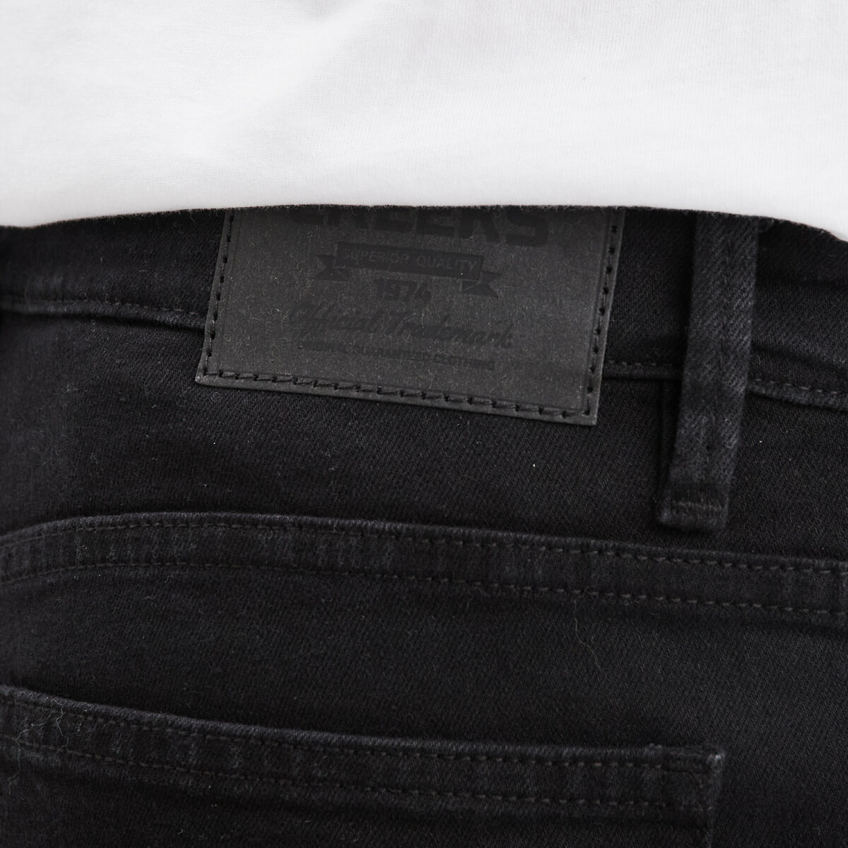 Jeans regular 5 poches denim noir homme