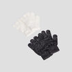 Lot 2 paires de gants noir fille