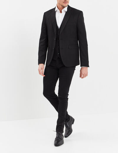 Veste de costume droite noir homme