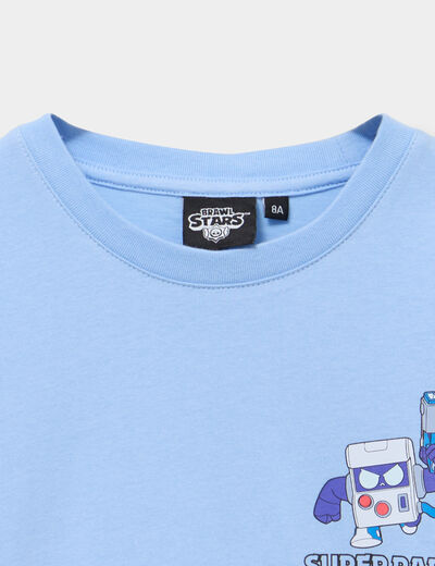 T-shirt manches courtes Brawl Stars bleu ciel gar&ccedil;on