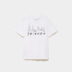 T-shirt manches courtes coton Friends blanc femme