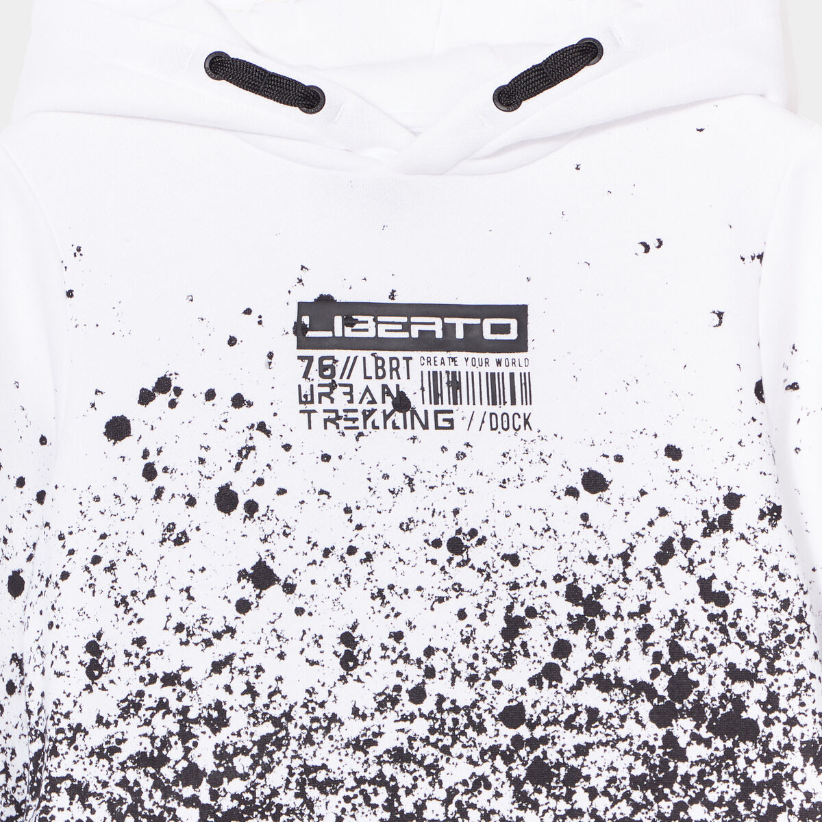 Sweat à capuche hoodie Liberto blanc garçon