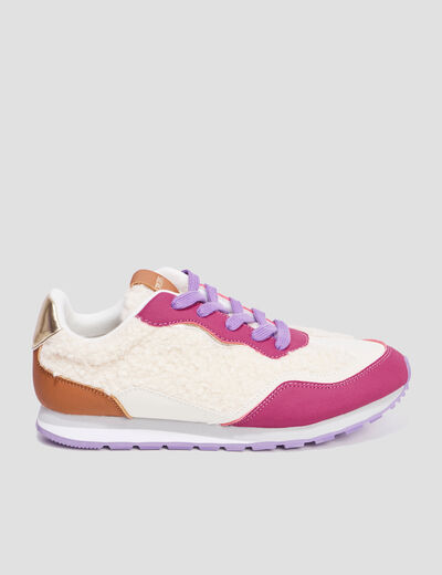 Baskets running laine de mouton Creeks multicolore femme
