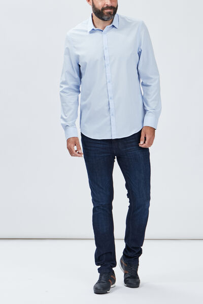 Chemise manches longues Studio bleu ciel homme