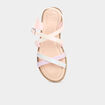 Sandales à brides croisées rose fille