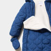 Combinaison pilote doubl&eacute;e &agrave; capuche bleu marine b&eacute;b&eacute; gar&ccedil;on