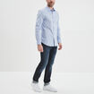 Chemise stretch manches longues bleu ciel homme
