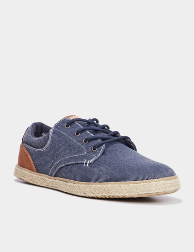 Derbies toile &agrave; lacets Creeks bleu marine homme