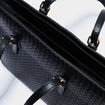 Sac cabas effet tress&eacute; noir femme